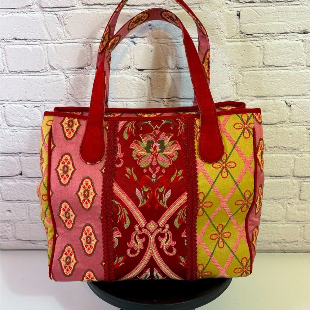 Talbots Red Fabric Purse B10
